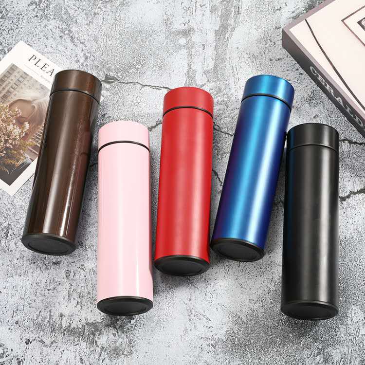 新款不锈钢智能保温杯高档商务男女创意触摸感应显示温度水杯定制产品图