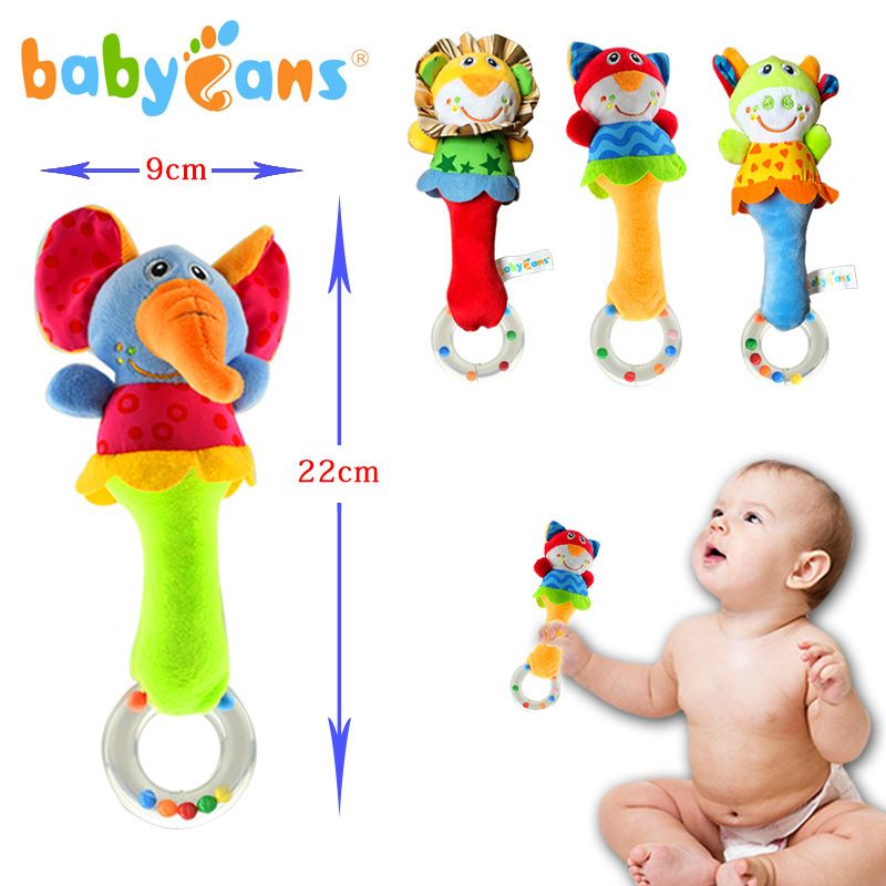Babyfans Educational Stuffed Toy With Hand-Held Paper Rattle For Comfort