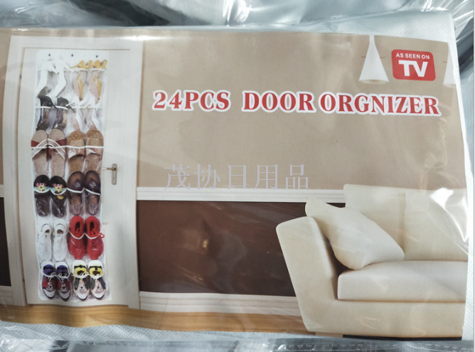 Sell like hot 24 door shoes storage bags household goods finishing bags PVC door storage bags wholesale