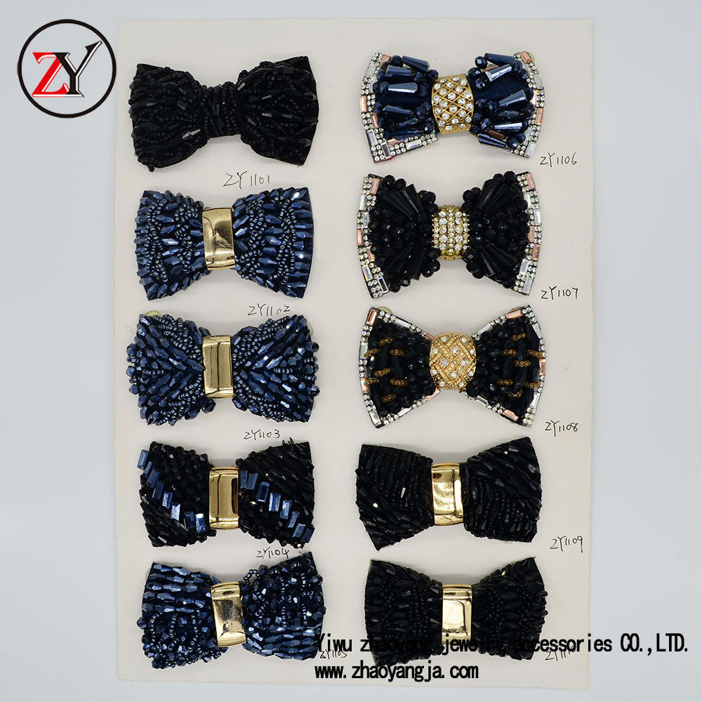 【新款上市】春夏凉鞋人字拖手工鞋花 串珠蝴蝶结鞋饰 zy08096产品图