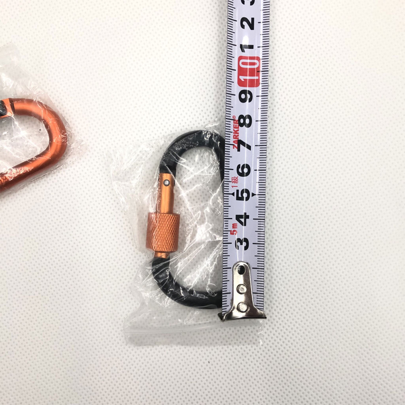 EDC户外登山扣 挂件扣 快挂扣 彩色D扣螺帽扣细节图