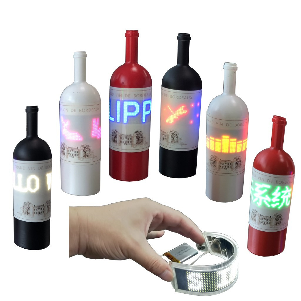 LED Bottle display LED soft panel display LED Bluetooth APP Bottle LED Bluetooth advertising screen LED screen