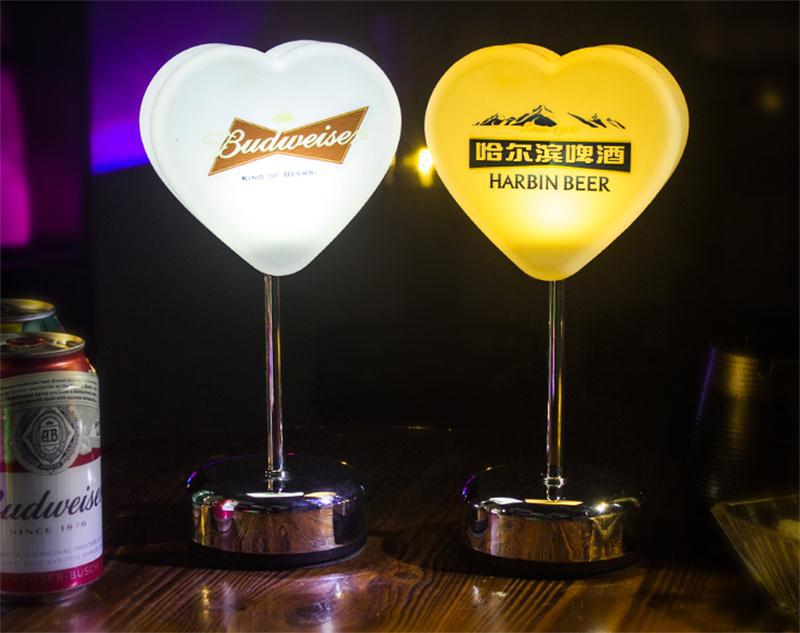 Led Rechargeable bar table lamp Creative Home decoration Restaurant KTV number light Service light small gift bar table lamp