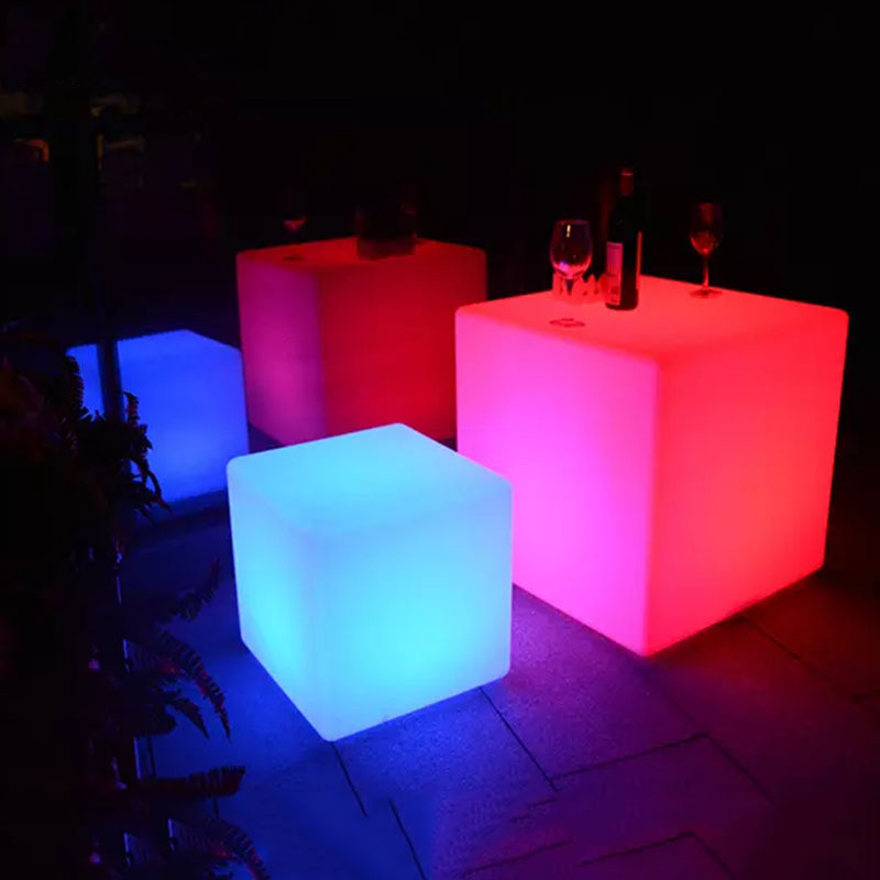 LED酒吧 KTV 酒店夜场塑胶椅凳 七彩发光家具吧凳产品图