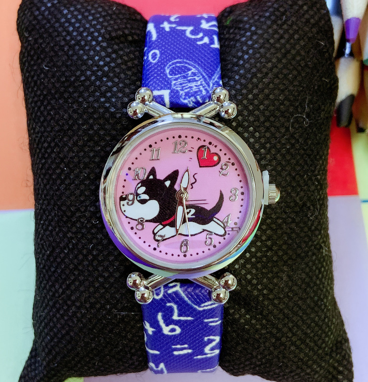 卡通皮带手表 儿童手表 小狗图案男孩女孩手表 儿童表一件代发