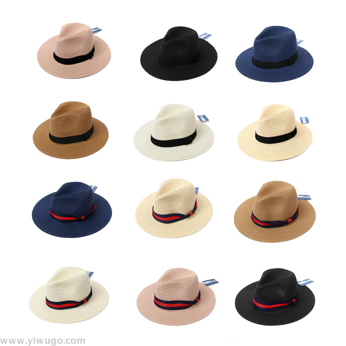 Lafite grass hats, hiking, outdoor fishing, leisure sun hats, beach sun hats Item Picture