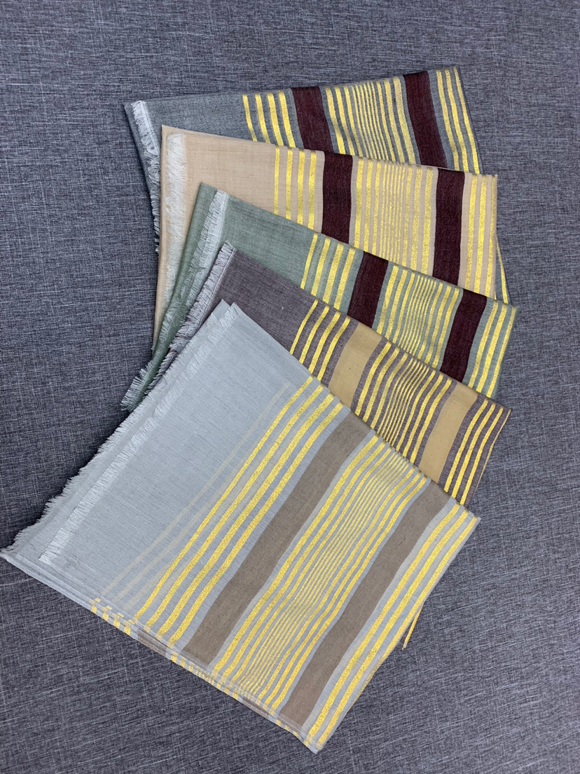 Fall 2019 New Silver Stripe Scarf Casual Shawl Scarf 70*180Cm Scarf Gdden Sky Specification drawing
