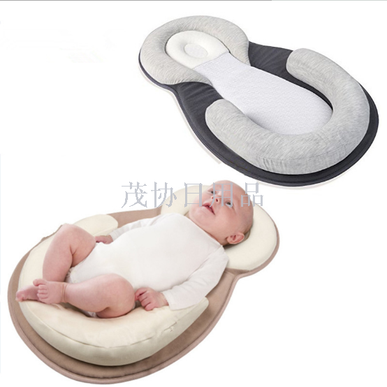 Postpartum care center baby correction and anti-head deviation baby pillow, side sleeping pillow, anti-milk overflow positioning pillow, shaping pillow Specification image