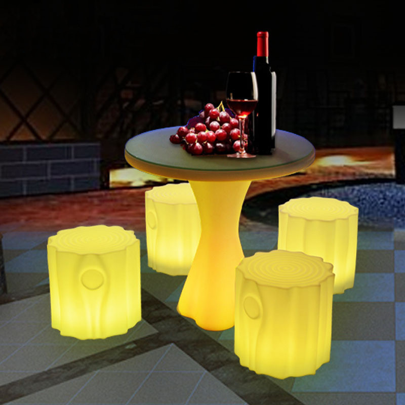 酒吧装饰发光花盆 led园林花盆 户外庭院塑料防腐花盆容器细节图