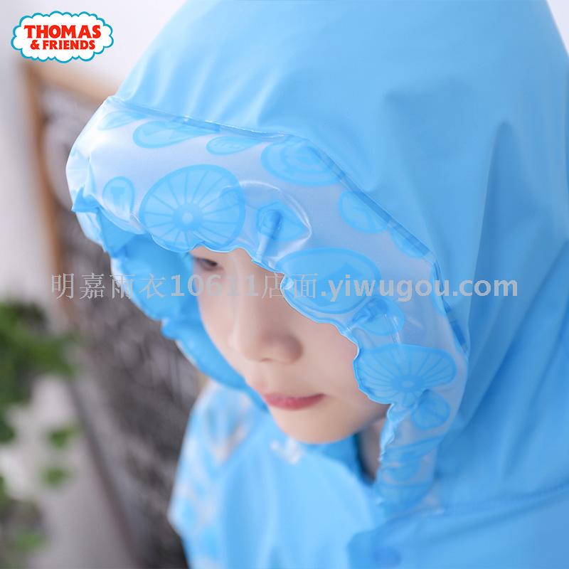 Thickened non-disposable inflatable brim children's backpack raincoat, student schoolbag position raincoat, yuyi raincoat wholesale Item Picture
