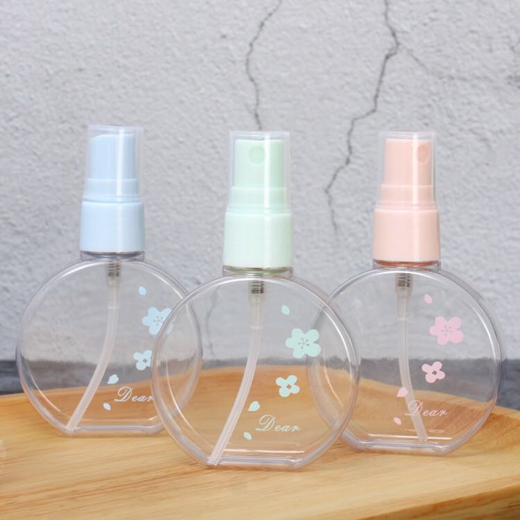 Vacuum spray bottle Flat round transparent spray bottle spray bottle spray bottle
