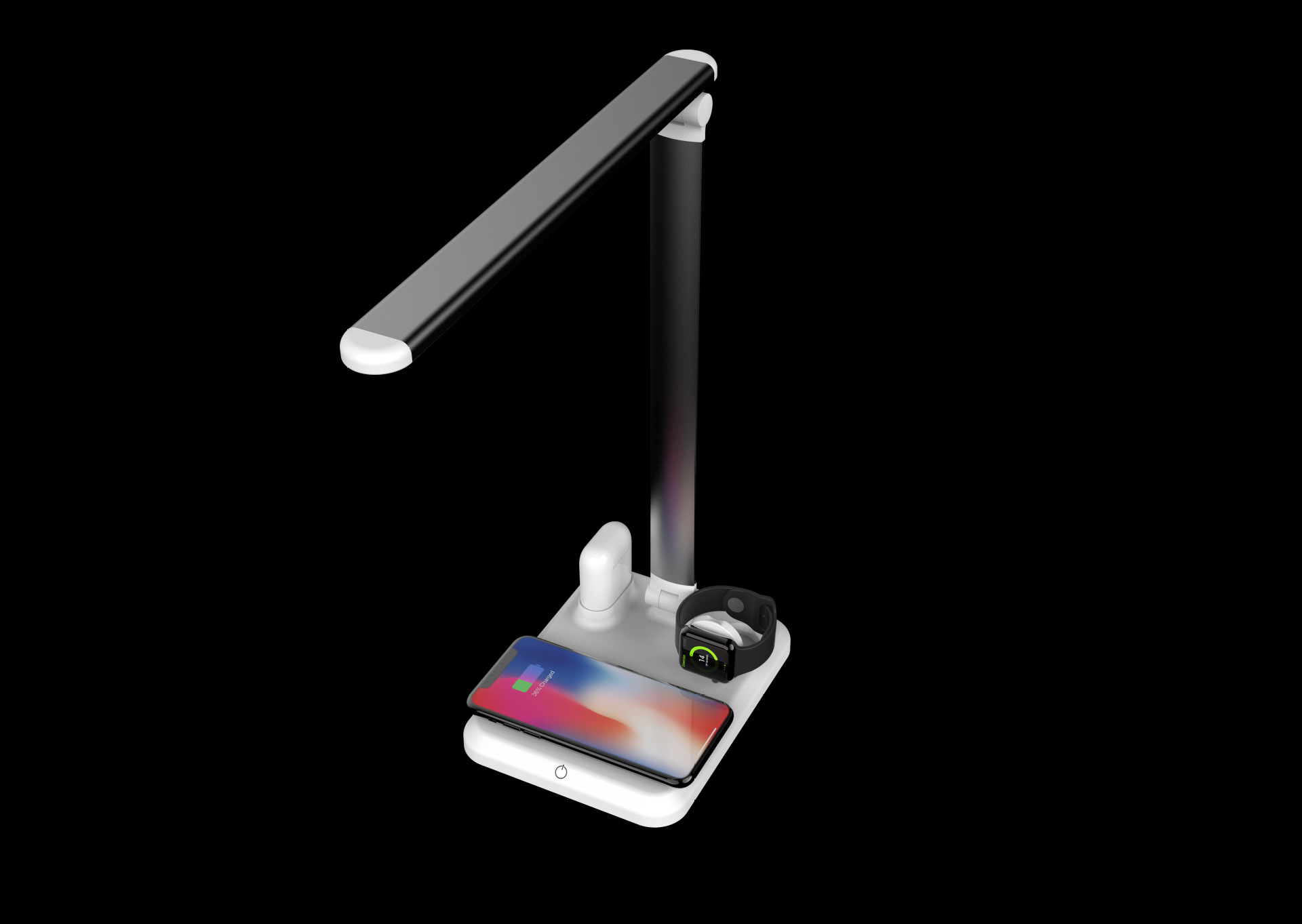 QI Wireless rechargeable Desk Lamp X-1 multi-function ultra-thin metal folding learning eye-protecting LED desk lamp