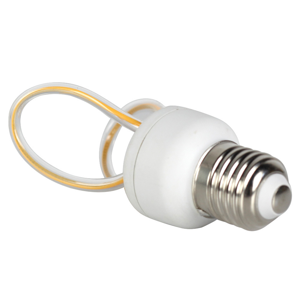 Ring-shaped LED bulb, tubular wound LED filament lamp, flexible soft filament artistic decorative bulb, E27 large screw mouth Application Scenario