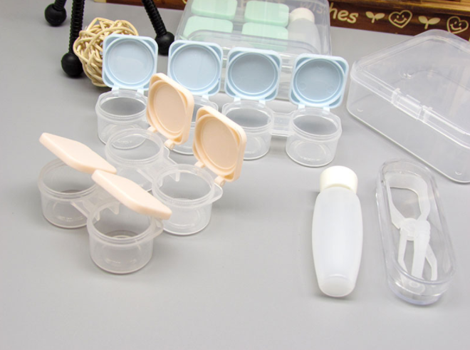 Xuanfu Contact Lens case, push-button double box, convenient beauty contact box set, companion box Specification image