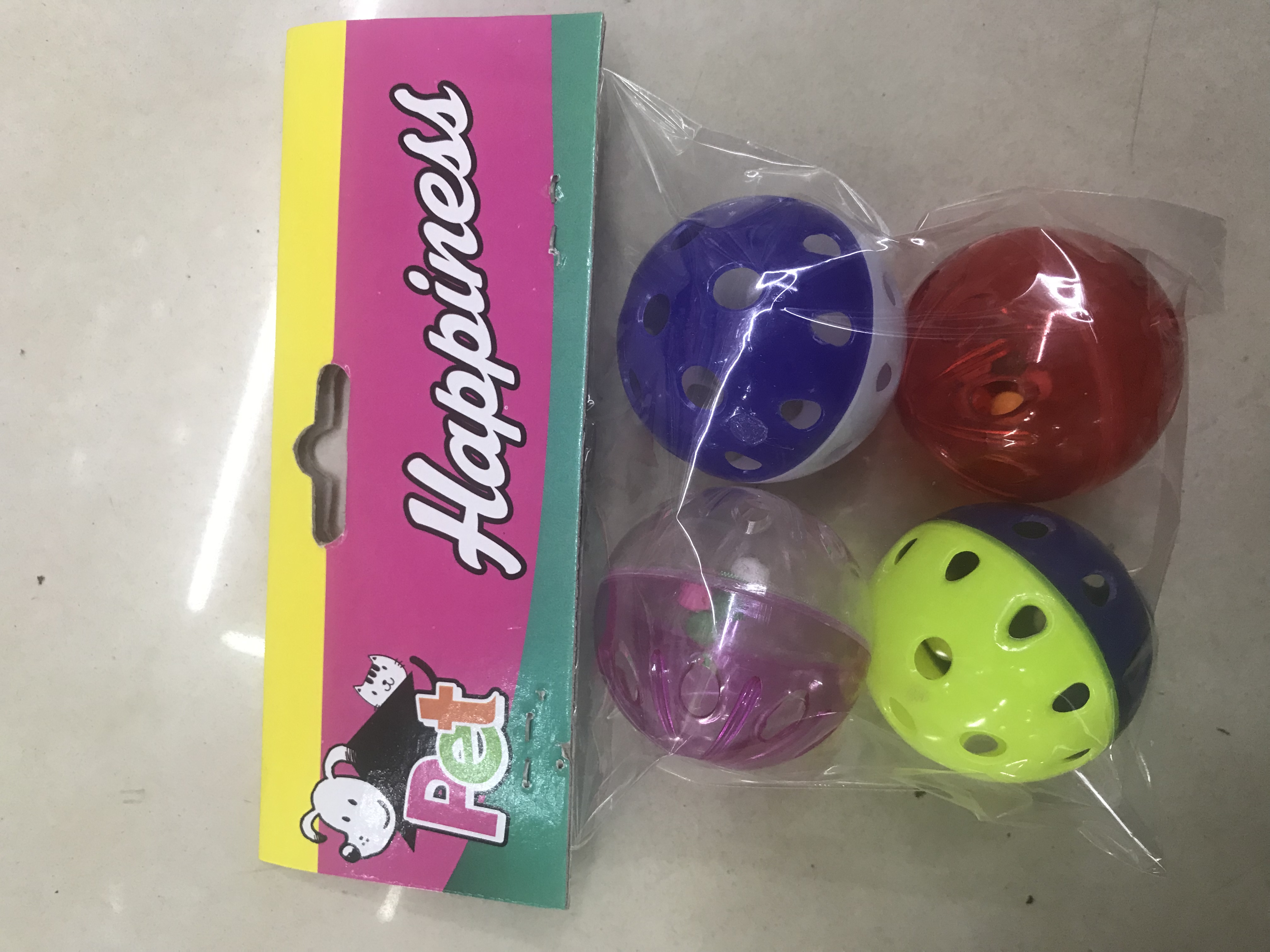 喵鲸 猫玩具球 塑料空心球逗猫玩具互动发声宠物铃铛球玩具详情图2