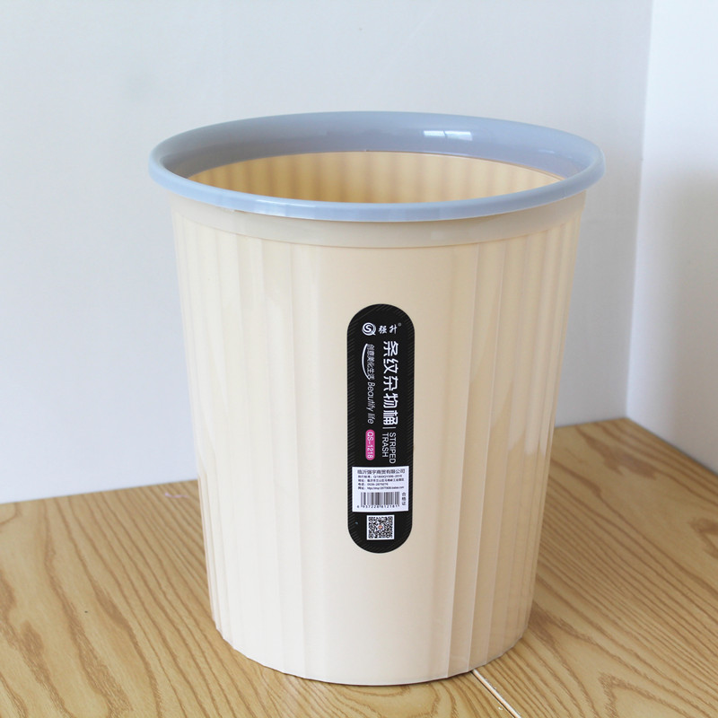 简约垃圾桶客厅无盖大号带压圈家用创意塑料纸篓卧室厨房厂家直销细节图