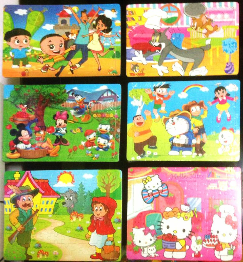60 قطعة من أحجية خشبية -أحجية للأطفال الصغار 22.5x 30CM