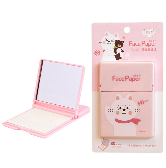 伊采莲绒面面部吸油纸 卡通盒装吸油面纸 脸部控油清洁洁面纸男女产品图