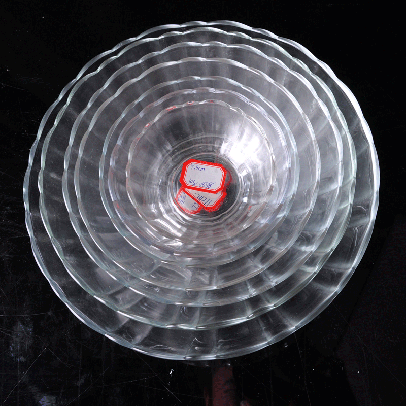 【厂家直销】新款典雅玻璃碗 特价批发玻璃餐具 5寸沙拉碗 汤碗产品图