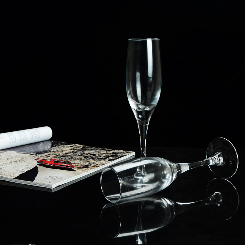 透明高脚杯玻璃 创意大肚香槟杯 高档六只装香槟玻璃杯 厂家批发产品图