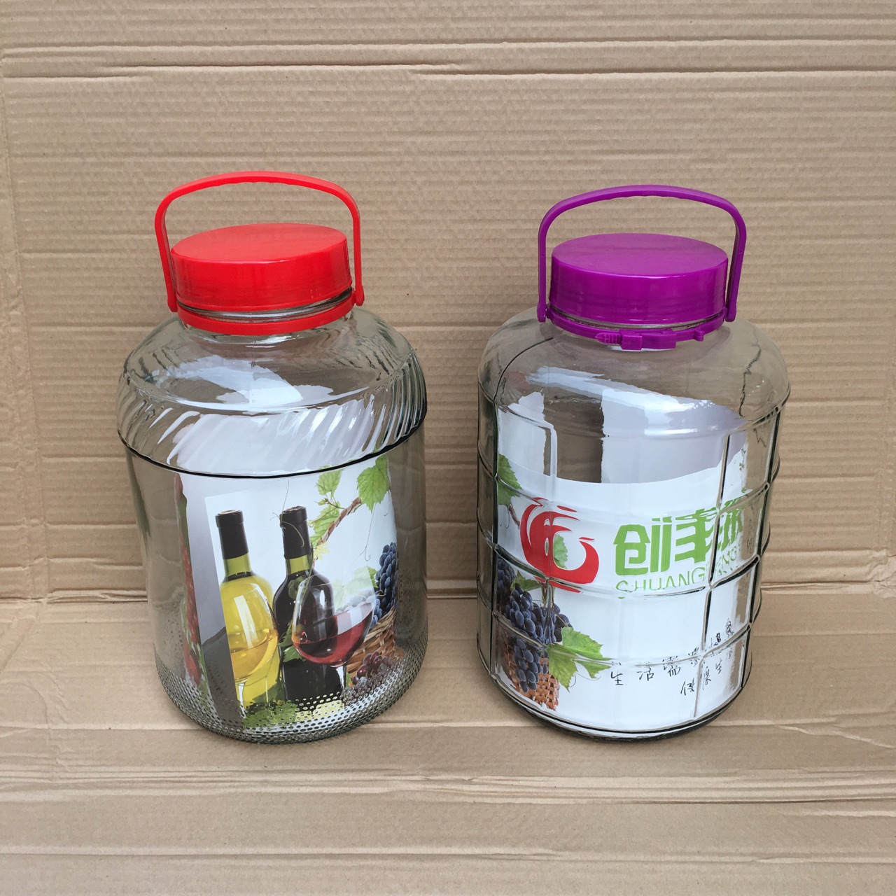 大号创丰梅酒瓶12升二十四斤装泡酒瓶玻璃密封瓶高白料玻璃现货 厂家批发 Chinagoods 义乌小商品市场官网