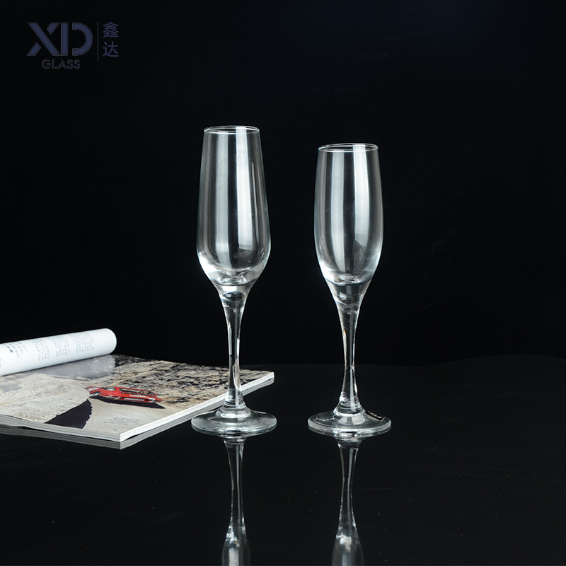 透明高脚杯玻璃 创意大肚香槟杯 高档六只装香槟玻璃杯 厂家批发