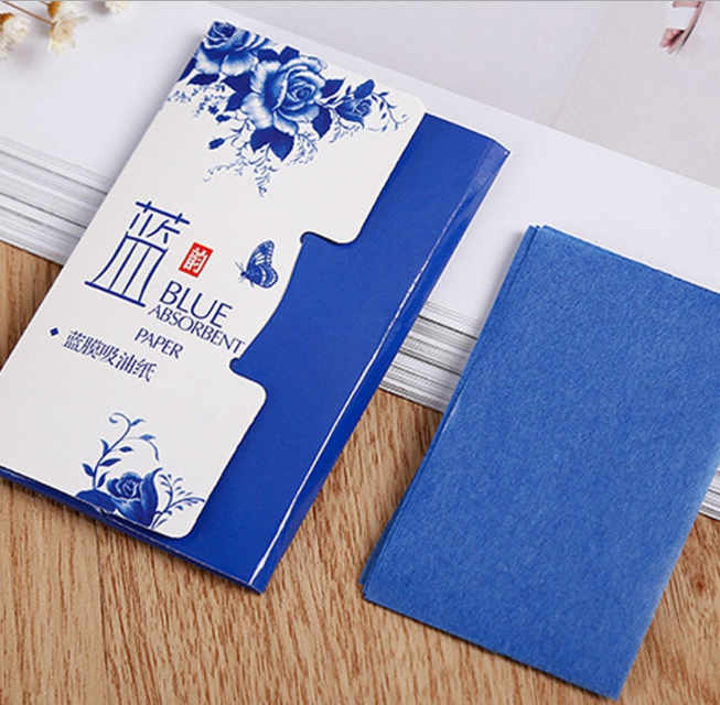 夏季蓝膜面部吸油纸批发50片清爽去油脸部控油女清洁化妆工具皮肤产品图