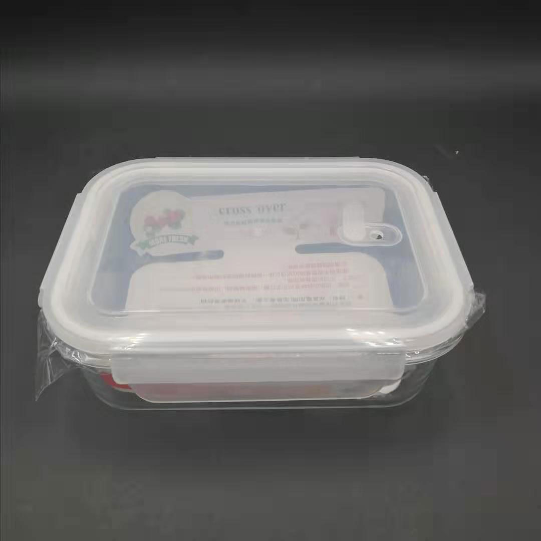 家居百货耐高温高硼硅格挡微波炉专用玻璃保鲜碗产品图
