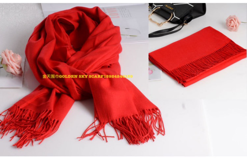 Scarf Autumn Winter Red Cashmere Scarf High Quality Solid Color Imitation Cashmere Scarf Yang Adhesive Scarf Shawl