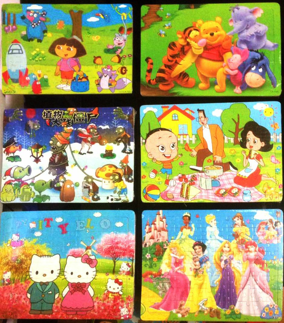 60 قطعة من أحجية خشبية -أحجية للأطفال الصغار 22.5x 30CM details Picture