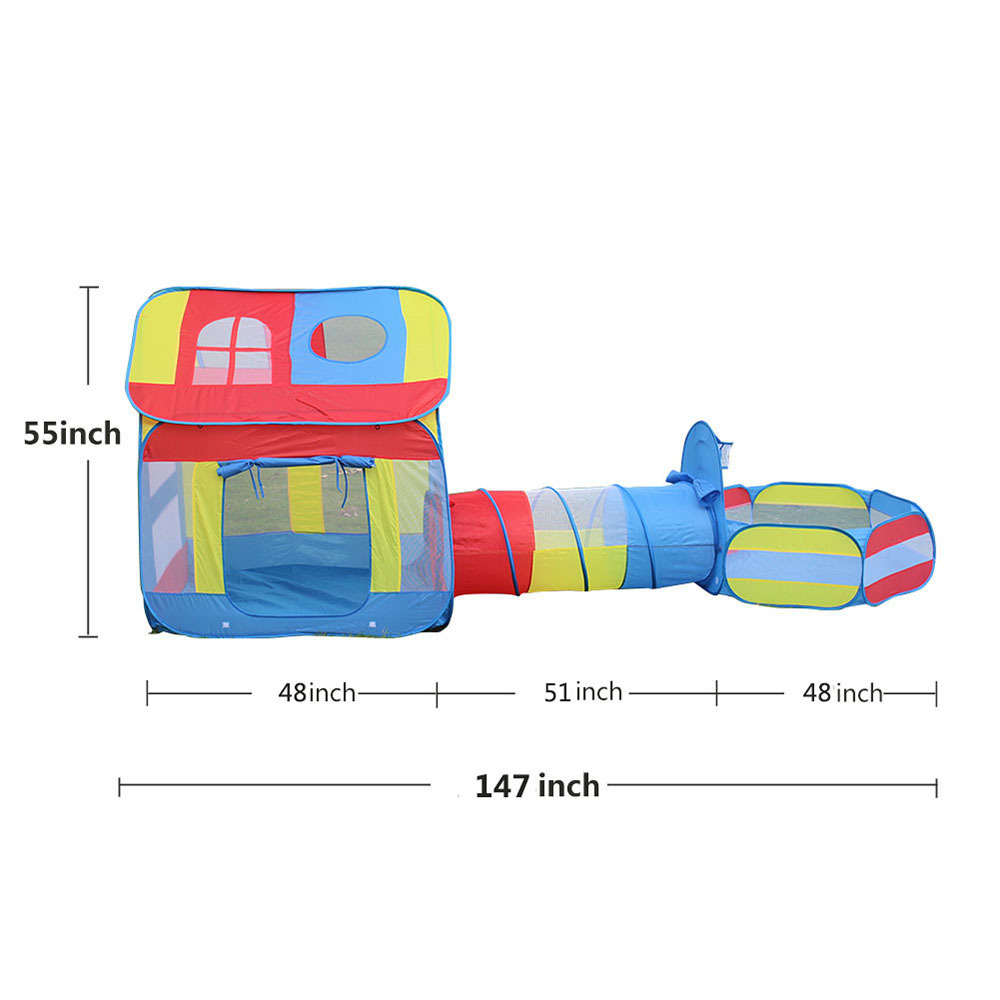 Indoor ocean play ball pool three-in-one crawling tunnel toy house, a best-selling children's tent on Amazon details Picture