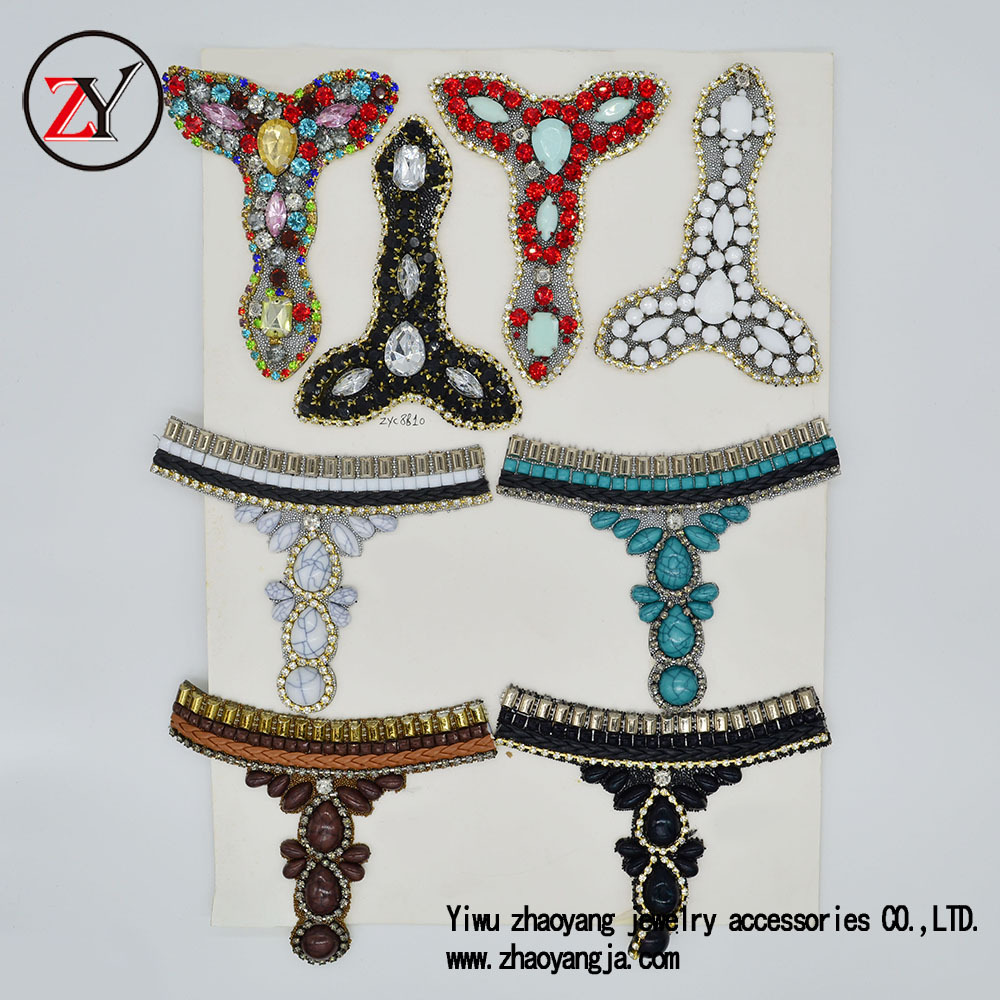 2019新款上市 春夏凉鞋人字拖鞋花鞋饰 手工鞋花 可定制 zy08118