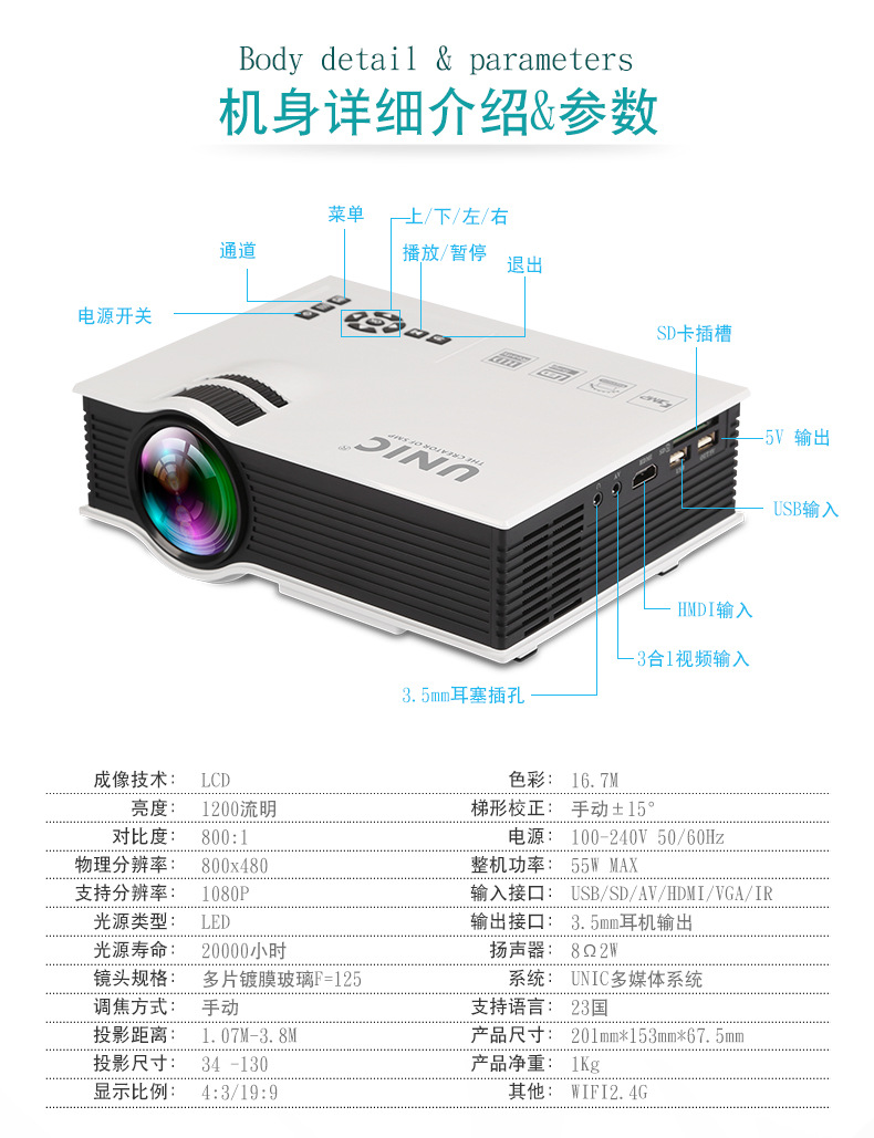 数码投影仪实物图