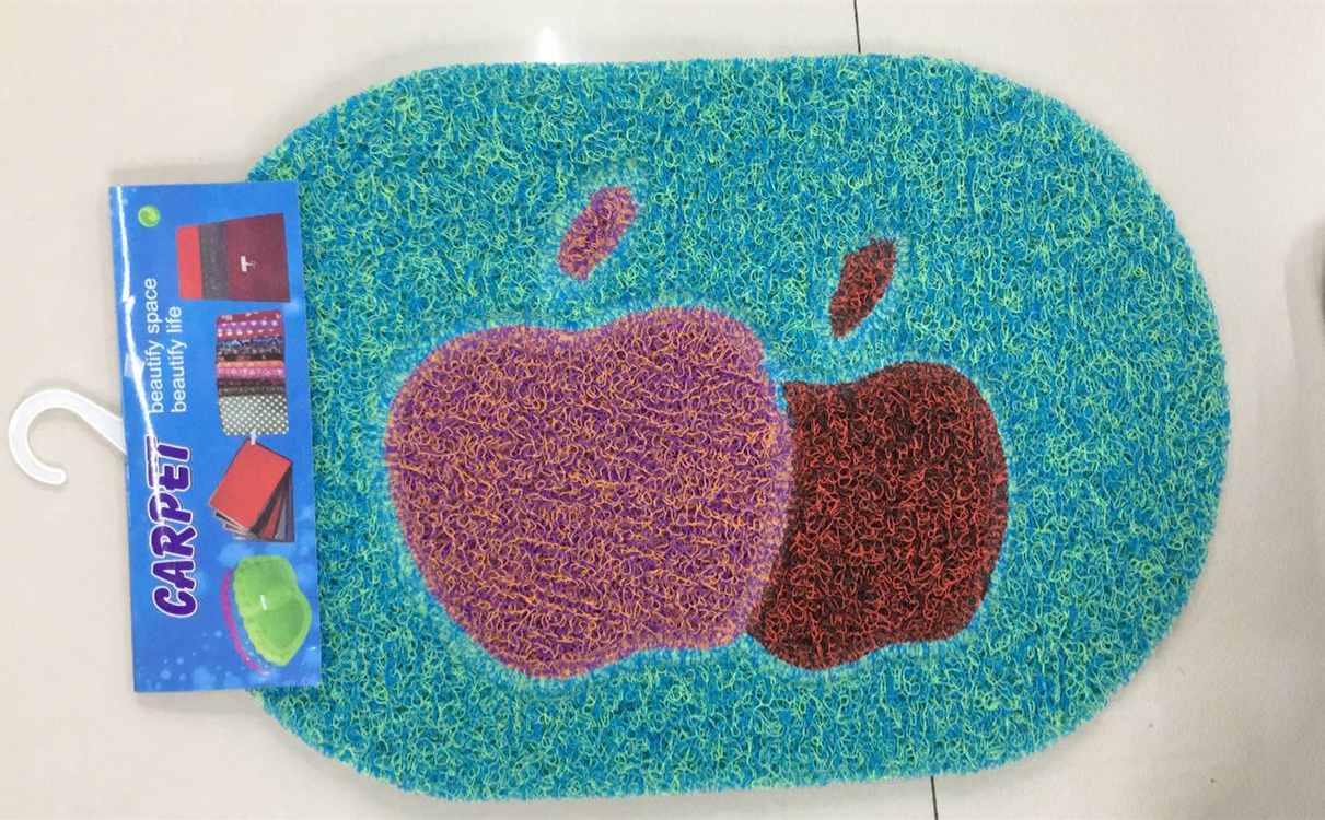 Medium-thick oval brushed two-color puzzle floor mat, PVC splicing mat, brushed floor mat, door mat, household mat, brushed floor mat, wire ring floor mat, foot mat, bathroom mat, anti-slip mat, 38*58CM Application Scenario