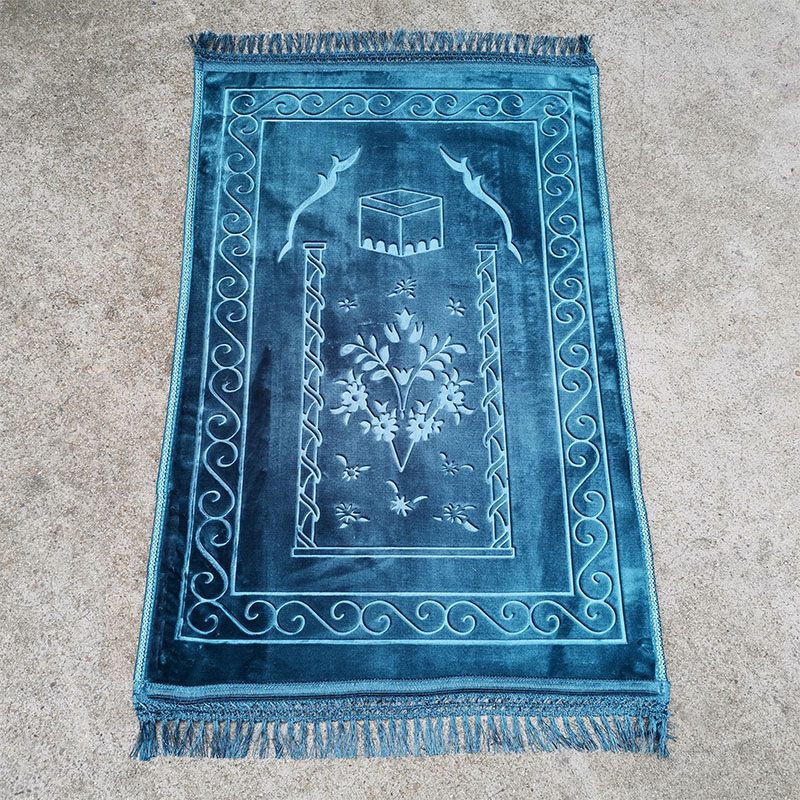 沙特中东朝拜毯义乌拼柜送货上门拉舍尔防滑底详情图2