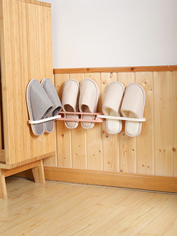 One-fold three-fold slipper rack, eco-friendly plastic, no need for drilling, bathroom shoe drying, towel cooling rack, shoe rack Specification image