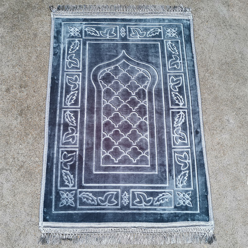 沙特中东朝拜毯义乌拼柜送货上门拉舍尔防滑底详情图3