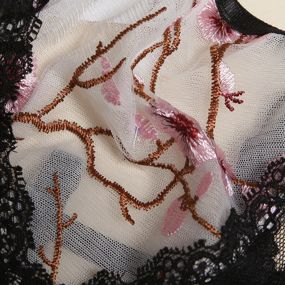 Amazon's best-selling 2019 Lace-trimmed, embroidered and lace-stitched women's lingerie set 8710 in Europe and America details Picture