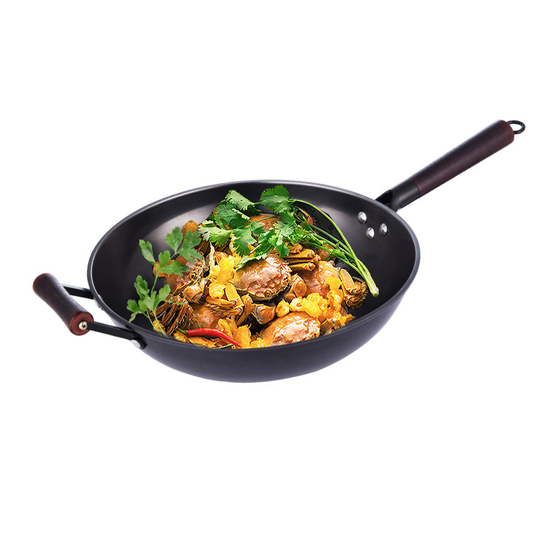 This is a universal wok with a solid base that is truly stainless, physically non-stick, has no coating and does not deform details Picture