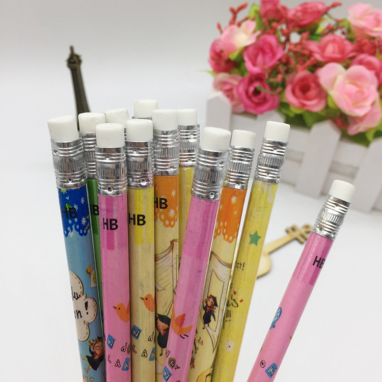 Children's back-to-school writing gifts - wooden pencils for primary school students with erasers. Only for export sales Application Scenario