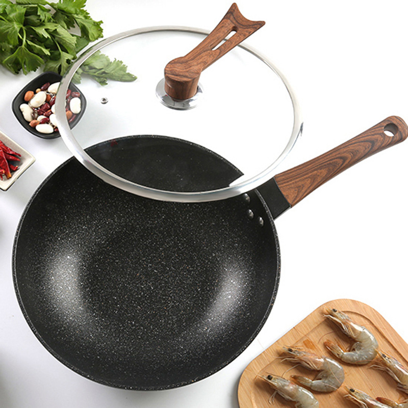 Factory direct sales of injection molding steel spatula king, smokeless wok, non-stick wok without coating, convenient kitchenware details Picture