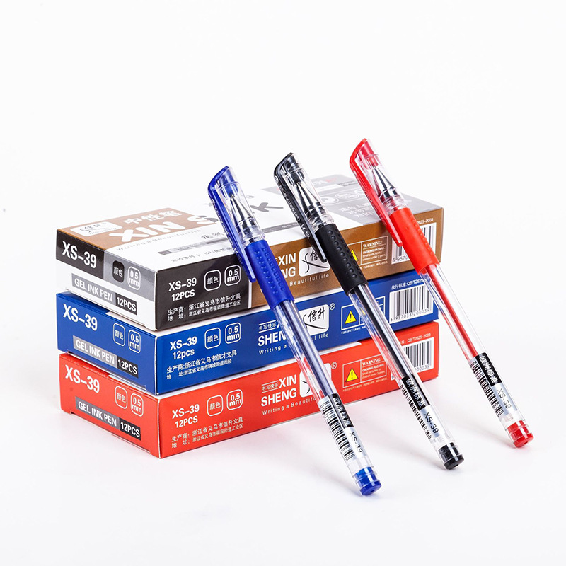 Factory direct boxed large European standard neutral pen pen bullet 0.5MM office supplies wholesale