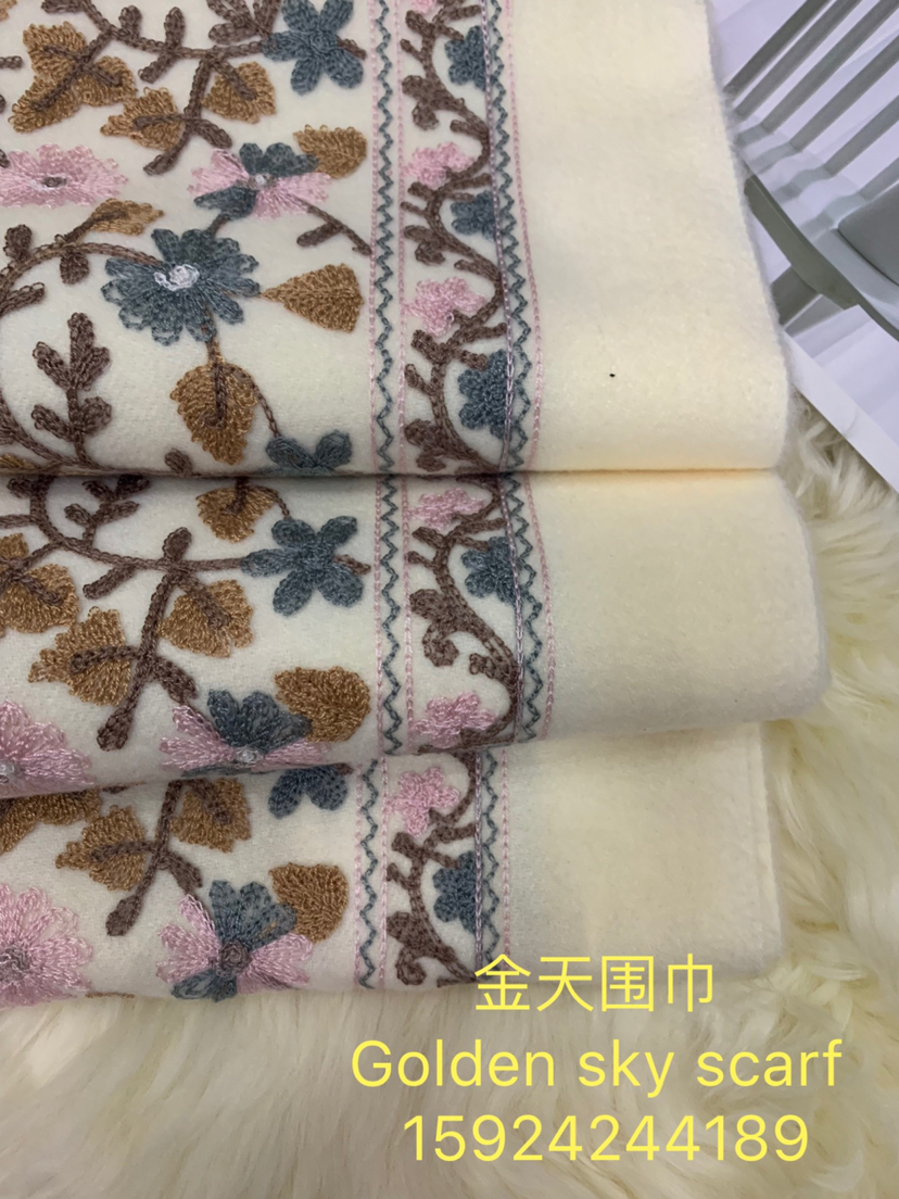 Scarf Nepal Embroidery Scarf Shawl High Quality Shawl This Product 450G The Rest Of The Weight Can Be Ordered Specification drawing