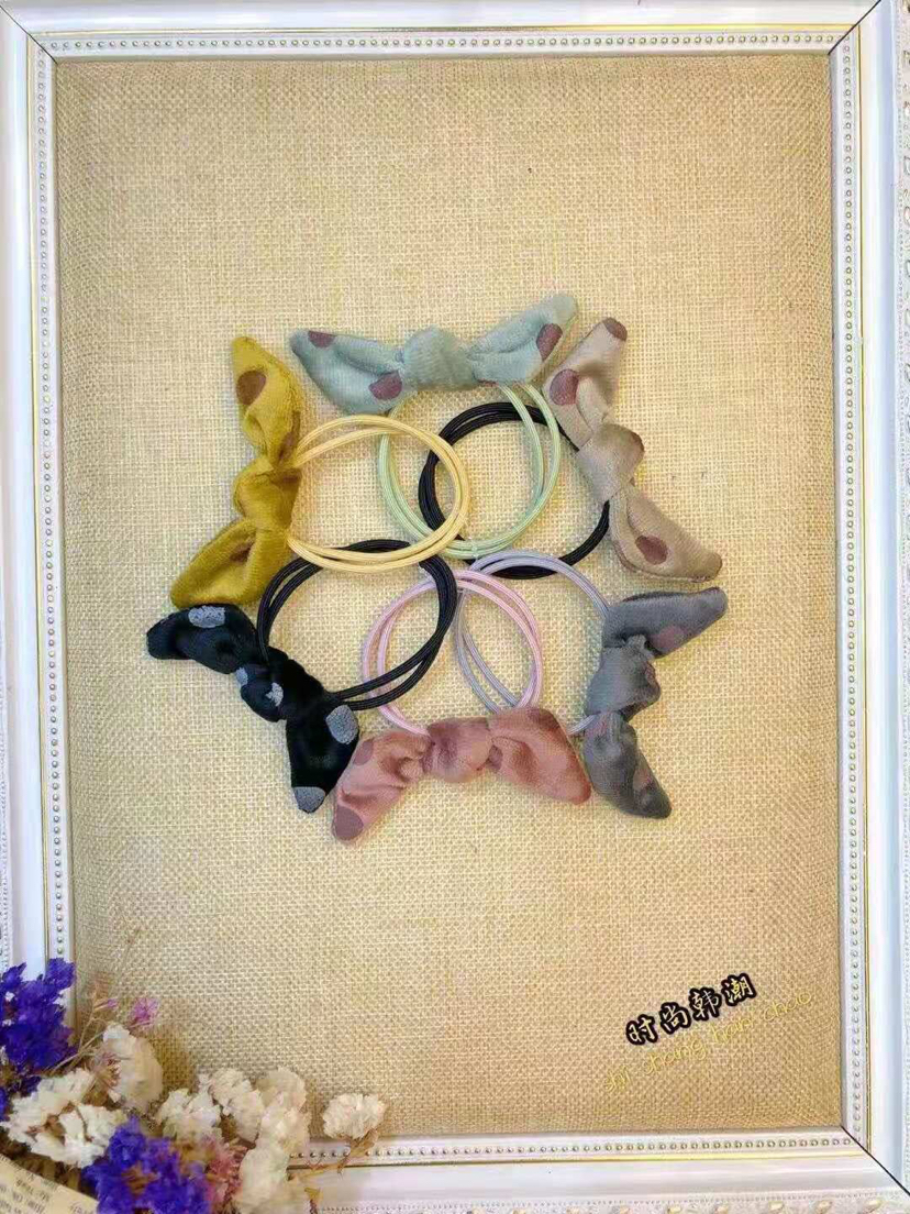 皮筋发绳蝴蝶结森女系发圈简约暖系小清新扎头发橡皮筋女头饰头花