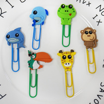 Hot-selling PVC plastic Christmas bookmarks cartoon animal creative bookmarks office stationery manufacturers direct sale