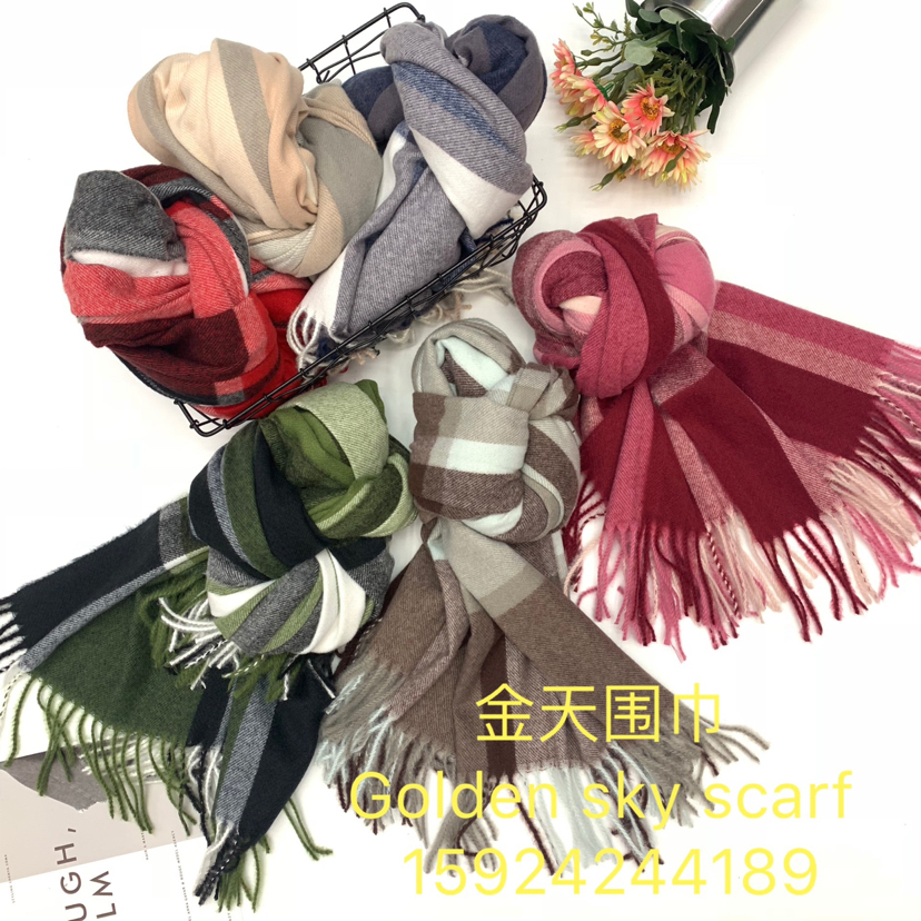 Scarf Burr Plaid Scarf Shawl European And American Fashion Scarf Cross-Border Scarf