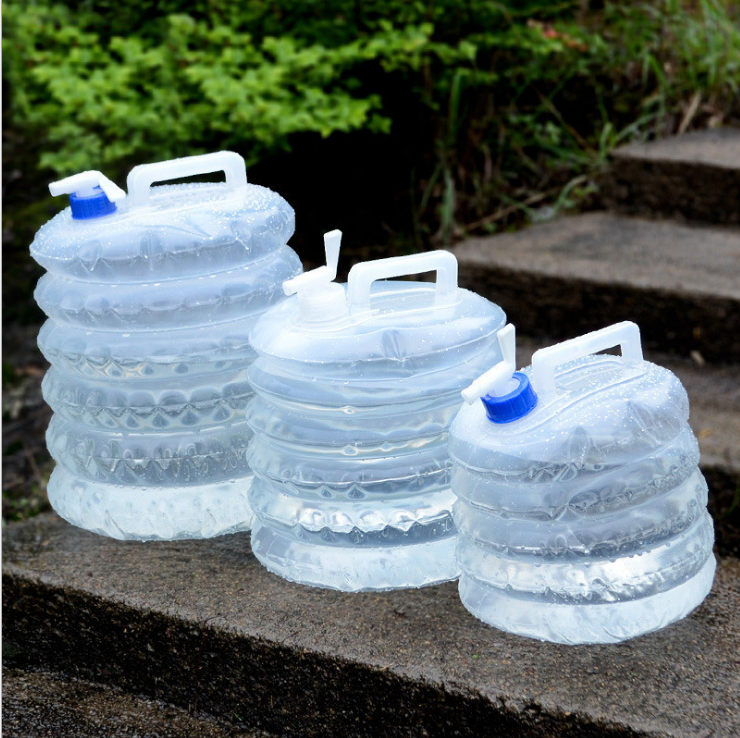 车载水桶塑料伸缩储水桶折叠水壶带水龙头PE饮水袋户外储水桶