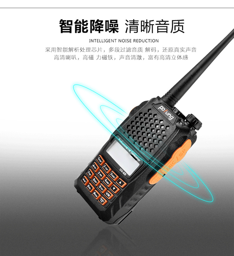 正品pofung宝锋UV-6R对讲机8W大功率双段 外贸热销款细节图