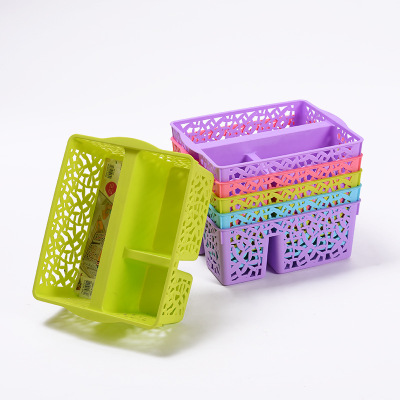 2019塑料PP收纳筐 日用百货杂物镂空置物篮整理箱厂家定制批发v