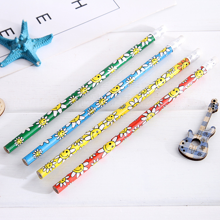 Children's back-to-school writing gifts - wooden pencils for primary school students with erasers. Only for export sales details Picture